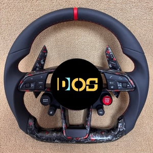 Volant en cuir et fibre <span class=keywords><strong>de</strong></span> carbone DOS pour <span class=keywords><strong>Audi</strong></span> A3 A4 A5 A6 A7 A8 (2012-2020) – Convertissez votre ancien modèle en <span class=keywords><strong>Audi</strong></span> <span class=keywords><strong>R8</strong></span> A4 B8 A7 A6 C7 - Product Image 1