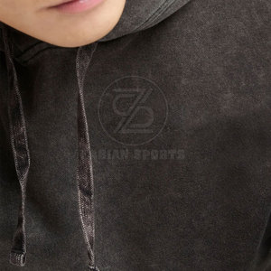 Sudadera con capucha suave para hombre con textura de lavado ácido y sudadera básica de estilo casual con efecto de lavado mineral y ajuste cómodo - Product Image 6