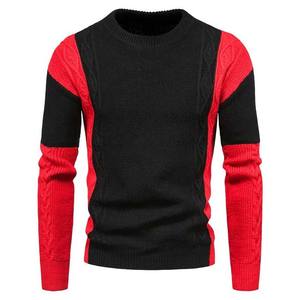 <b>Mens</b> Sweaters Fashion <b>Men's</b> Clothing Color-Blocked Knit Sweater Round Neck Slim Fitness Breathable <b>Long</b> Sleeve Sports Sweaters - Product Image 6