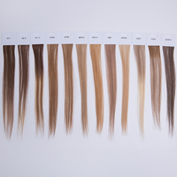 Échantillon populaire de cheveux vierges russes, couleur Balayage, pour coloration universelle, 51 couleurs, 100% cheveux humains, tissage à double trame