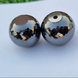 Bola de diamante moissanita negra con corte AAA, joyería de Hip Hop de gran tamaño con cuentas de piedra - Product Image 1