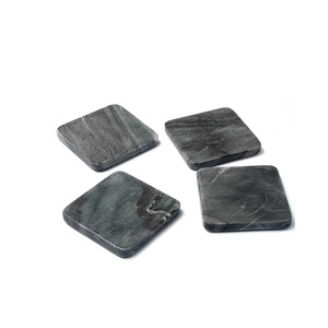 Posavasos redondo de mármol Natural negro Soporte de artículos de mesa Personalizar posavasos de mármol para la venta - Product Image 6