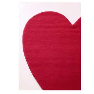 Alfombra antideslizante de lana moderna de primera calidad con mechones a mano, pelo alto, diseño rojo en forma de corazón, sala de estar abstracta, comedor, dormitorio para niños, hogar - Product Image 3