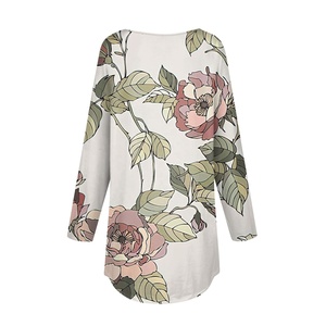 T-shirt en molleton à manches courtes et col rond pour femme, imprimé personnalisé, été, uni, anti-UV, respirant, vente en gros - Product Image 2