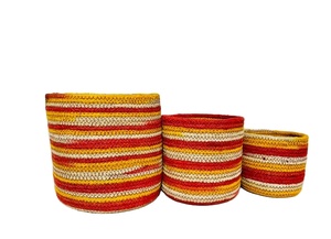 Fabriqué au Bangladesh, panier suspendu en corde tressée artisanal, moderne, écologique, pot à fleurs rustique rond, support pour plantes succulentes d'intérieur - Product Image 3