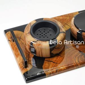 Bela Artisan plateau en bois fait à la main pour la décoration intérieure cadeaux de mariage décoration intérieure cadeaux pour les femmes Ramadan affaires bois élégant - Product Image 6