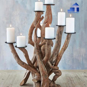 Bougeoirs en bois rustiques de nouvelle conception pour la décoration de mariage de l'usine du Vietnam pour des grossistes - Product Image 2