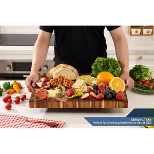 Planche à découper en bois de vente chaude planche à découper de cuisine grande planche à découper épaisse en grain de bois d'acacia en Inde - Product Image 6