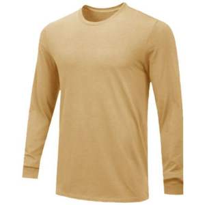 Custom Spandex/Polyester <b>Oversized</b> Long Sleeve Stand <b>Flannel</b> T-<b>Shirt</b> Breathable 220 GSM Heavyweight Eco-Friendly Boxy Wholesale - Product Image 3