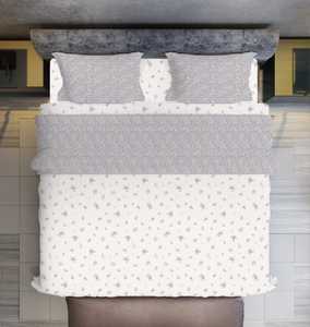 Blossom King-Size 400TC Microfiber Flat <b>Bed</b> Sheet 3PCS Set 2 Soft Modern Printed <b>Pillow</b> Cases All-Season Durable Home Hotel - Product Image 1