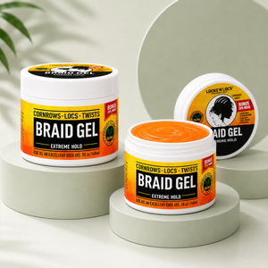 Gel tressage haute qualité fixation extrême, cire capillaire pour tresses, cornrows, locs, gel de finition pour cheveux noirs lisses - Product Image 1