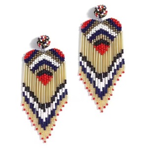 Pendientes con cuentas de semillas de vidrio para uso étnico y moderno - Product Image 4