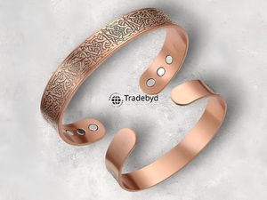 Fashionable <b>Copper</b> <b>Bangles</b> Lightweight and Classy Jewelry for Gifting by Tradebyd - Product Image 2