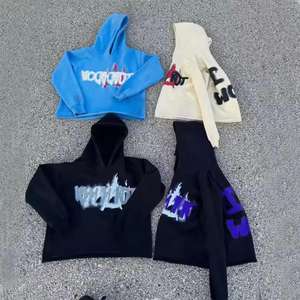 Sudadera con capucha con bordado desgastado unisex Ropa de calle para hombre Producto superior de Pakistán Sudaderas con capucha fabricadas en venta - Product Image 1