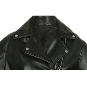 Veste de moto d'hiver pour femme en cuir véritable de mouton, doublée de laine, fermeture éclair, solide, chauffante, coupe-vent, sur mesure, 100% authentique - Product Image 2