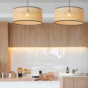 Sustainable Handmade <b>Rattan</b> Lampshade Supplier Eco Friendly Decorative <b>Pendant</b> Lamp Customizable Vietnam - Product Image 3