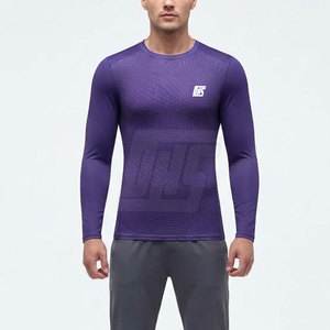Lightweight <b>Compression</b> <b>Shirts</b> <b>Men</b> Breathable Long Sleeve Running Training Fitness Workout Athletic Sports Performance Wear - Product Image 3