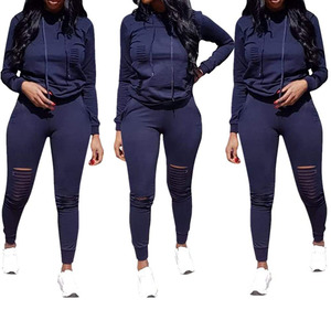 Conjunto de Chándal de Ropa Deportiva con Diseño Personalizado Directo de Fábrica, Chándal Informal para Mujer, Conjunto de Dos Piezas de Sudadera y Pantalones OEM - Product Image 4