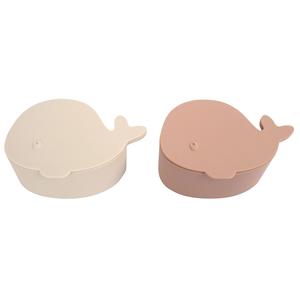 FILIBABBA Blush Whale 2-<b>Pack</b> <b>Lunch</b> <b>Boxes</b> Durable and Stylish for Daily Use - Product Image 1