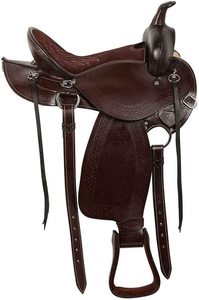 Juego de tachuelas para caballos de primera calidad, sillín de cuero genuino de carreras occidental e inglés para montar a caballo, Material sintético - Product Image 2
