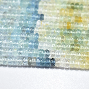 Perles rondes facettées en aquamarine AAA, 5,75-6 mm, pierre précieuse naturelle, brin de 13 pouces, fabrication de bijoux au meilleur prix - Product Image 2