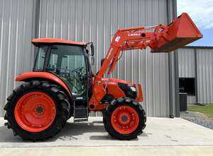 Tractor agrícola Kubota M6060 con cargador de conexión rápida y cubo 383hrs 4WD 61HP motor diésel 540 PTO enganche de 3 puntos, envío gratis - Product Image 3