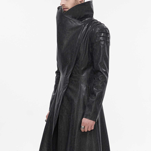 Abrigo Largo de Algodón Estilo Gótico Punk para Hombre con Componentes de Traje y Capa, Disfraz de Vampiro para Halloween - Product Image 5