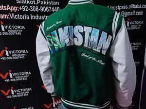 Veste varsity pour homme en tissu chenille brodé personnalisé 2024, matelassée, style streetwear, manches en cuir, matière laine/viscose - Product Image 6