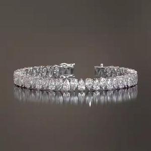 Bracelet tennis en diamant de laboratoire pour femmes hommes Bracelet poire éternelle en or massif pour mariages Bracelets Moissanite Bangles - Product Image 2