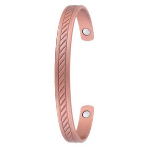 Adjustable Pure Copper Christian <b>Cross</b> Magnetic Fashion Bangle Solid for <b>Men</b> & Women Premium Cuff Bracelet - Product Image 1