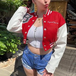 Veste de baseball de haute qualité en chenille brodée par sublimation pour femmes, blouson de baseball personnalisé, veste universitaire Letterman - Product Image 5