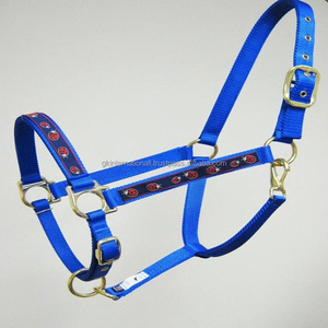 Correa de nailon Premium de doble capa, muchos colores, comodidad adicional, cabestro de nailon con cinta impresa cosida en la nariz y las mejillas - Product Image 4