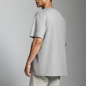 OEM/ODM 100% algodón Loose Fit camiseta de gran tamaño para hombres logotipo impreso personalizado ligero transpirable Hip Hop camiseta - Product Image 2