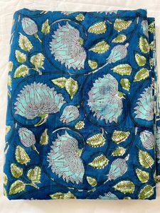 Hecho a mano Jaipuri estampado flor bloque estampado Mujer fiesta desgaste Swing vestido tela étnica artesanía acolchado tela de algodón - Product Image 5