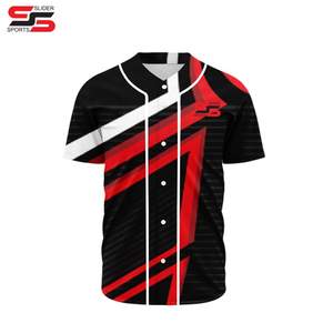 เสื้อแจ็กเก็ตเล่นกีฬาเสื้อเบสบอลมีกระดุมแขนสั้นสำหรับผู้ชายเสื้อแจ็กเก็ตเสื้อกีฬาพิมพ์ลายโพลีเอสเตอร์ออกแบบได้ตามต้องการ - Product Image 3