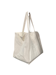 Bolsa de compras de lona de algodón reutilizable reciclada ecológica impresa tamaño logotipo personalizado - Product Image 3