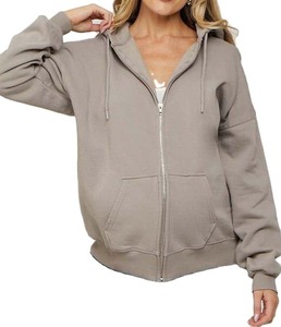 Sweat à capuche décontracté pour femmes Y2K Full Acid Washed Sweat à capuche zippé avec poche - Product Image 6
