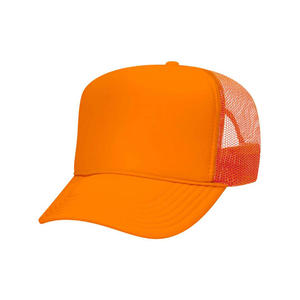 Casquette de camionneur en mousse orange personnalisée, ODM, vente en gros, fabricant en usine, casquette snapback en maille respirante pour les événements promotionnels - Product Image 1