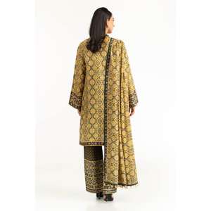 IUSTKSD-968 Conjunto de Traje de 3 Piezas de Seda Cruda Estampada para Mujer - Product Image 5