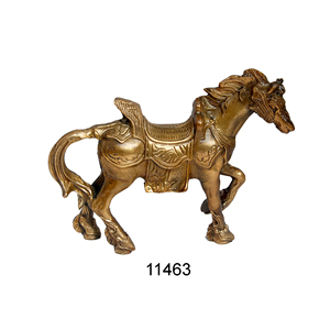 Statue de cerf en laiton faite à la main avec laiton personnaliser la conception en relief et les finitions brillantes Statue de Sculpture de cerf fabriquée en Inde - Product Image 5