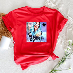 Novedad de verano 2025, camiseta de manga corta para mujer, Camiseta holgada de talla grande a la moda para mujer - Product Image 4