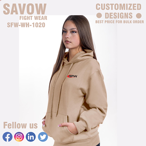 เสื้อฮู้ดดี้ผู้หญิง OEM สั่งทำพิเศษ ทรงโอเวอร์ไซส์ ผ้าฝ้าย 100% เสื้อพูลโอเวอร์แบบครอป เสื้อฮู้ดสตรีทแวร์ แจ็คเก็ตผ้าฟลีซ 360 กรัม แฟชั่นฤดูหนาว - Product Image 5