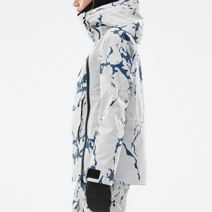 Chaqueta de esquí para hombre, impermeable, térmica, con cremallera, transpirable, para snowboard, con capucha, talla grande - Product Image 5