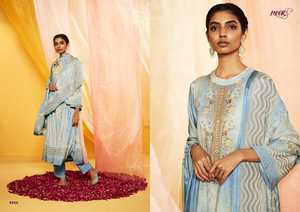 Standard Quality Pure Maslin Silk <b>Fabric</b> with Embroidery and Digital Print Women Salwar Kameez From <b>Indian</b> Supplier - Product Image 5