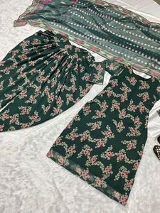 Último Modelo de Traje Dhoti Salwar Kameez con Dupatta para Fiestas y Festivales, con Bordado de Cordón de Seda, Precio de Mayorista - Product Image 6