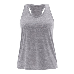 Camisetas sin mangas de entrenamiento de gimnasio para mujer, diseño personalizado, camisetas deportivas transpirables para Yoga, Fitness, decoraciones con botones de encaje, camisola sólida - Product Image 2