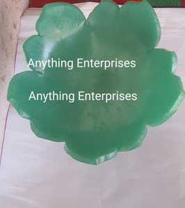 Handcrafted Eco-Friendly Green <b>Clear</b> <b>Resin</b> Ruffled Bowl with Unique Accents Garden Kitchen Bowl Handmade - Product Image 4