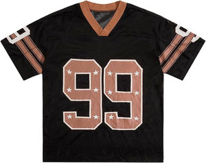 Camiseta de malla sublimada, camiseta de fútbol con estampado Vintage Boxy, camiseta de fútbol de malla Retro de gran tamaño para hombres, tarifa al por mayor 2025 - Product Image 1