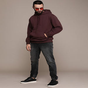 Sweats à capuche oversize vierges de qualité supérieure pour hommes et femmes, 100 % coton, grammage lourd, sans cordon, pour personnalisation de marque - Product Image 4