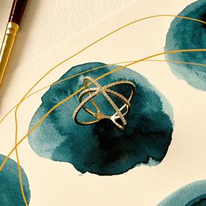 14K oro sólido VVS VS IGI diamante en negrita X delicado Cruz diseñador cruzado pulgar Pave declaración envoltura alrededor de anillos finos al por mayor - Product Image 4